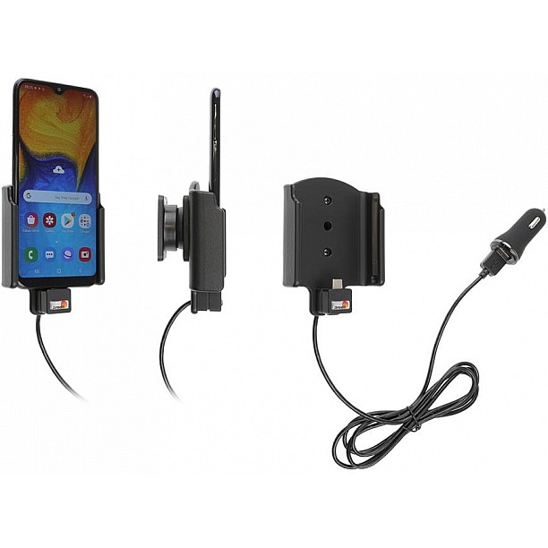 Brodit houder - Samsung Galaxy A20e (SM-A202) Actieve houder met 12V USB plug