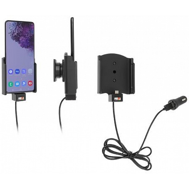 Brodit houder - Samsung Galaxy S20 PLUS Actieve houder met 12V USB plug Brodit houder - Samsung Galaxy S20 PLUS Actieve houder met 12V USB plug
