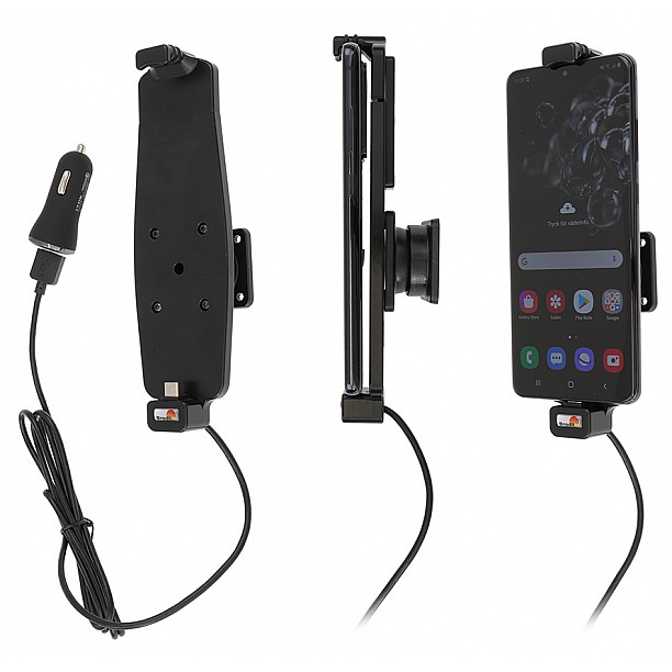 Brodit houder - Samsung Galaxy S20 Ultra Actieve houder met 12V USB plug. Met hoes Brodit houder - Samsung Galaxy S20 Ultra Actieve houder met 12V USB plug. Met hoes
