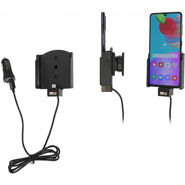 Brodit houder - Samsung Galaxy A41 (SM-A415F)  Actieve houder met 12V Sig-plug