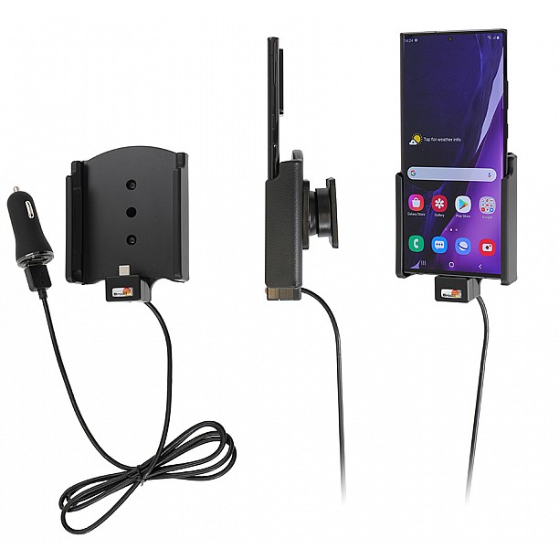 Brodit houder - Samsung Galaxy Note 20 ULTRA 5G Actieve houder met 12V Sig-plug Brodit houder - Samsung Galaxy Note 20 ULTRA 5G Actieve houder met 12V Sig-plug