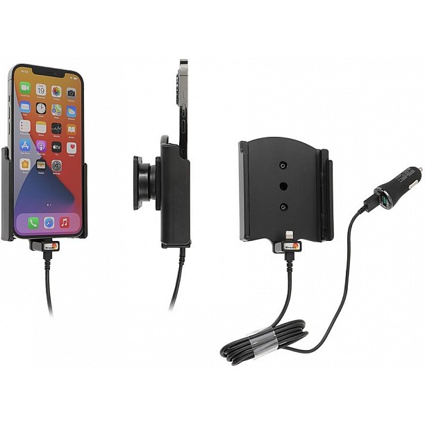 Brodit houder - Apple iPhone 12 Pro Max  Actieve houder met 12V USB sig-plug