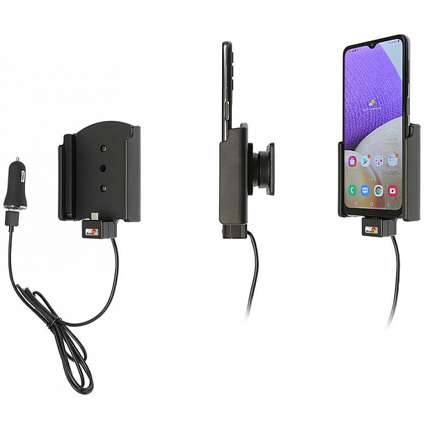 Brodit houder - Samsung A32 Actieve houder met 12V USB plug Brodit houder - Samsung A32 Actieve houder met 12V USB plug