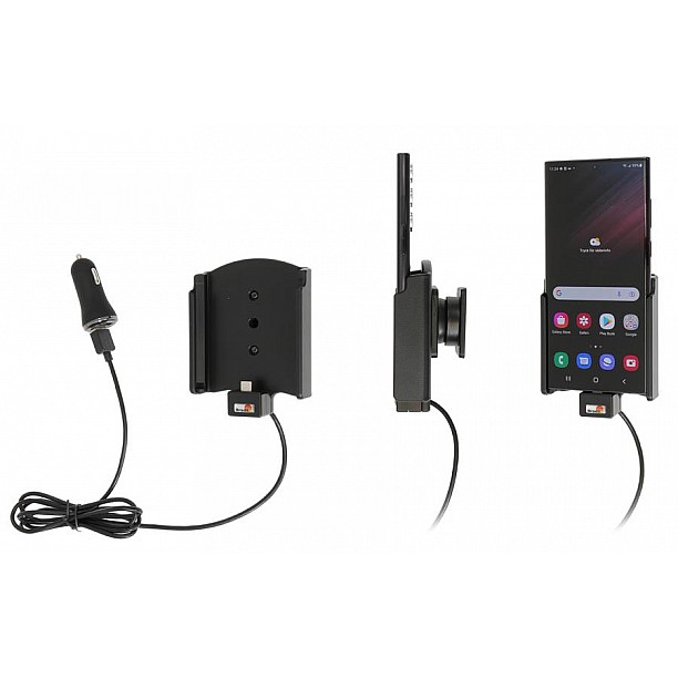 Brodit houder - Samsung Galaxy S22 Ultra Actieve houder met 12V USB plug Brodit houder - Samsung Galaxy S22 Ultra Actieve houder met 12V USB plug