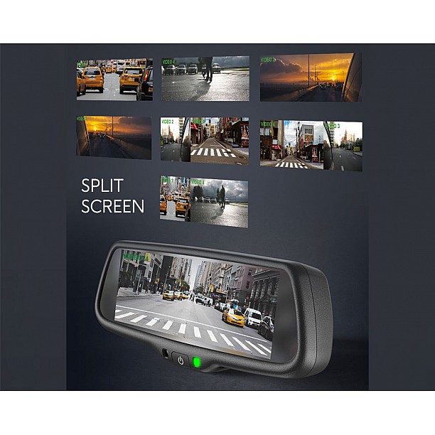 7,2 inch spiegel monitor incl 4 RCA ingangen 7,2 inch spiegel monitor incl 4 RCA ingangen