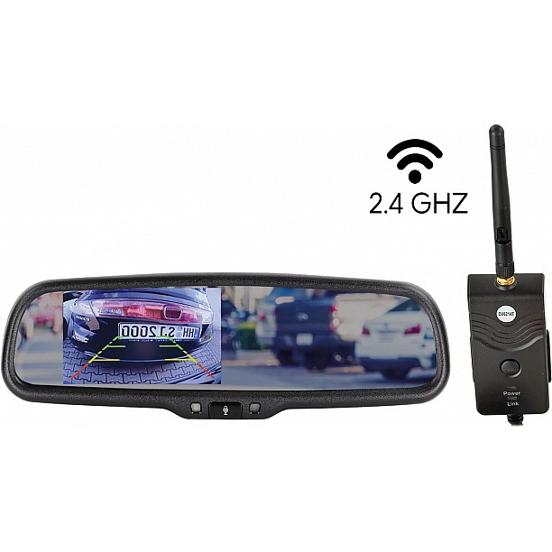 4,3 inch spiegelmonitor incl. 2,4 GHz digitale videozender