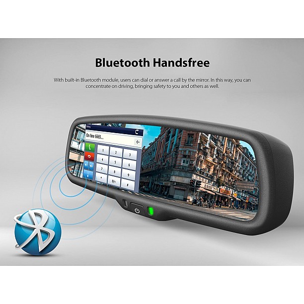 4,3 inch spiegelmonitor incl. Win CE Navigatie + Bluetooth handfree