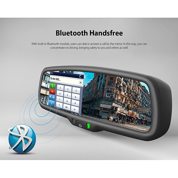 4,3 inch spiegelmonitor incl. Win CE Navigatie + Bluetooth handfree