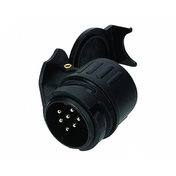 Verloopstekker 13 naar 7 polig kort adapter (verpakt in polybag met eurosleuf) Verloopstekker 13 naar 7 polig kort adapter (verpakt in polybag met eurosleuf)