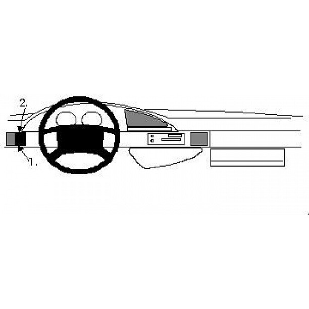 Houder - Brodit ProClip - Citroën Evasion/Jumpy II - Fiat Ulysse - Lancia Zeta - Peugeot 806 Left mount