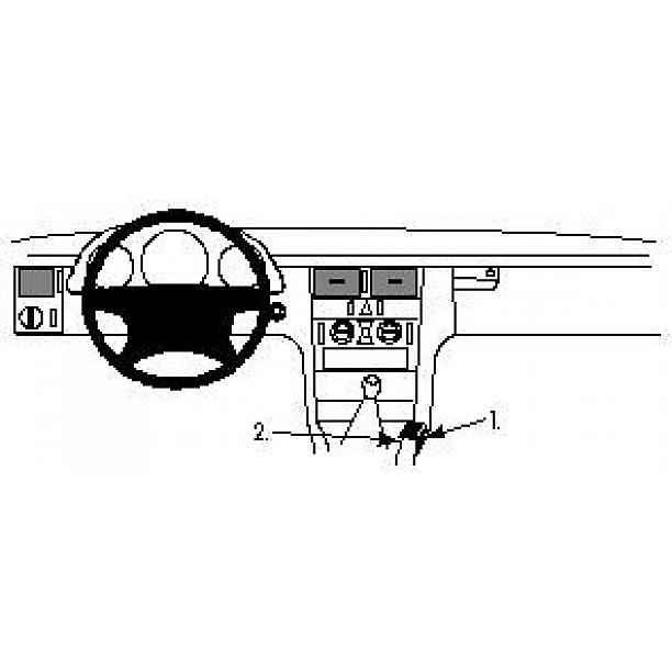 Houder - Brodit ProClip - Mercedes Benz E-Klasse Coupé /Sedan/ Station 1995-2002 Console mount