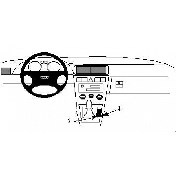 Houder - Brodit ProClip - Audi A3/S3 1997-2000 - Seat Toledo 1999-2003 Console mount