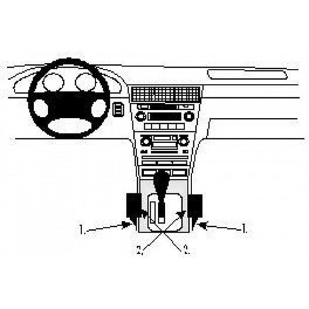 Houder - Brodit ProClip - Honda Legend 1996-2006 Console mount, Links-Rechts