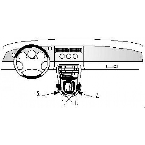 Houder - Brodit ProClip - Jaguar XK8 / XKR/XK 1997-2006 Console mount, Left/Right