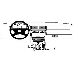 Houder - Brodit ProClip - Audi A6/S6 1998-2003 Console mount