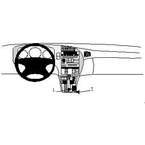 Houder - Brodit ProClip - Saab 9-5 1998-2006 Console mount