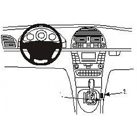 Houder - Brodit ProClip - Mercedes Benz E-Klasse Coupé/Station/Sedan 2002-2009 Console mount, Angled
