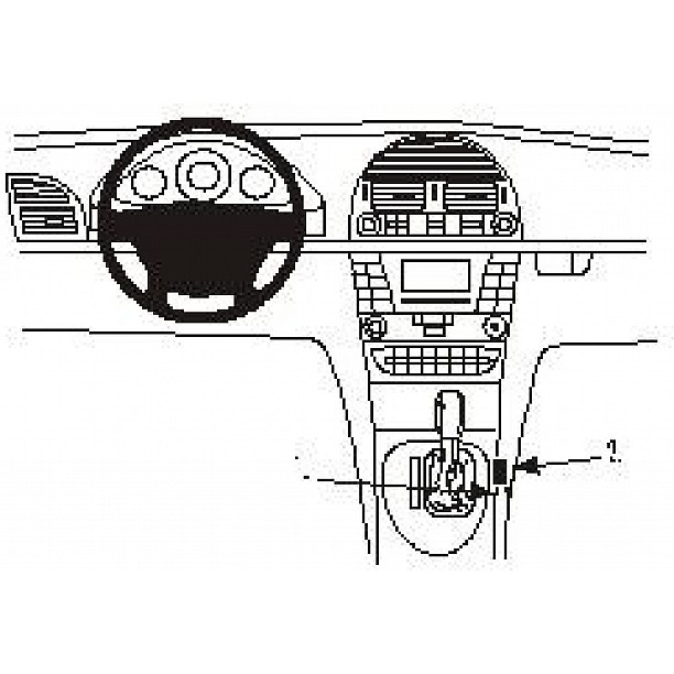 Houder - Brodit ProClip - Mercedes Benz E-Klasse Coupé/Station/Sedan 2002-2009 Console mount, Angled Houder - Brodit ProClip - Mercedes Benz E-Klasse Coupé/Station/Sedan 2002-2009 Console mount, Angled