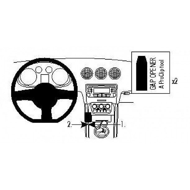 Houder - Brodit ProClip - Audi TT 2007-2014 Console mount, Left