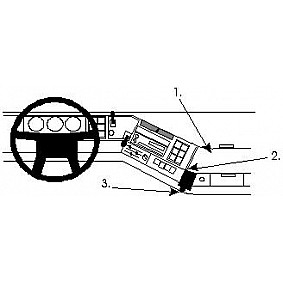 Houder - Brodit ProClip - Volvo FH Serie/ NH Serie/ FM Serie 1994-2002 Angled mount