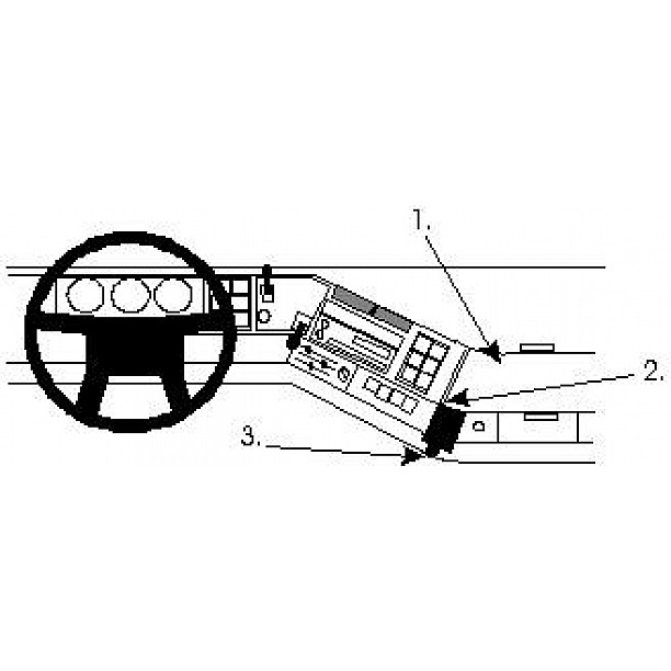 Houder - Brodit ProClip - Volvo FH Serie/ NH Serie/ FM Serie 1994-2002 Angled mount