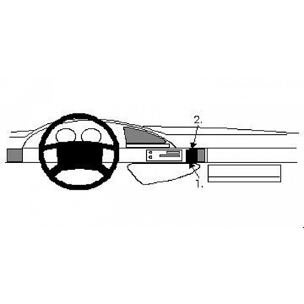 Houder - Brodit ProClip - Citroën Evasion/ Jumpy II -  Fiat Ulysse - Lancia Zeta - Peugeot 806 Angled mount