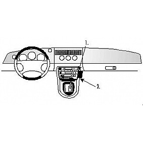 Houder - Brodit ProClip - Jaguar XK8 / XKR/ XK-Serie 1997-2006 Angled mount