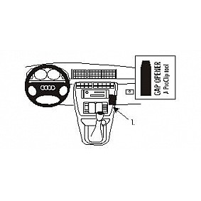 Houder - Brodit ProClip - Audi A4 / S4 2000-2001 Angled mount