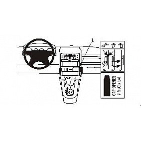 Houder - Brodit ProClip - Audi A2/ S2 2001-2005 Angled mount