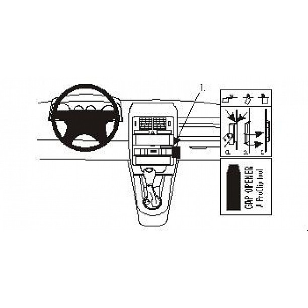 Houder - Brodit ProClip - Audi A2/ S2 2001-2005 Angled mount