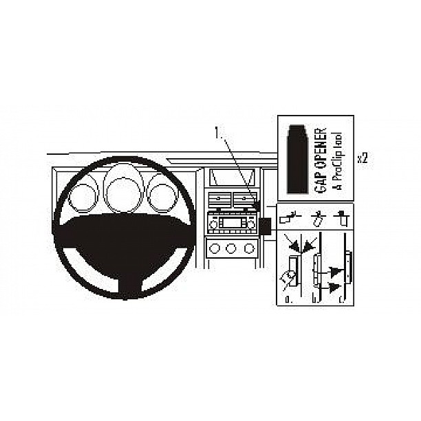 Houder - Brodit ProClip - Dodge Nitro 2007-2012 Angled mount