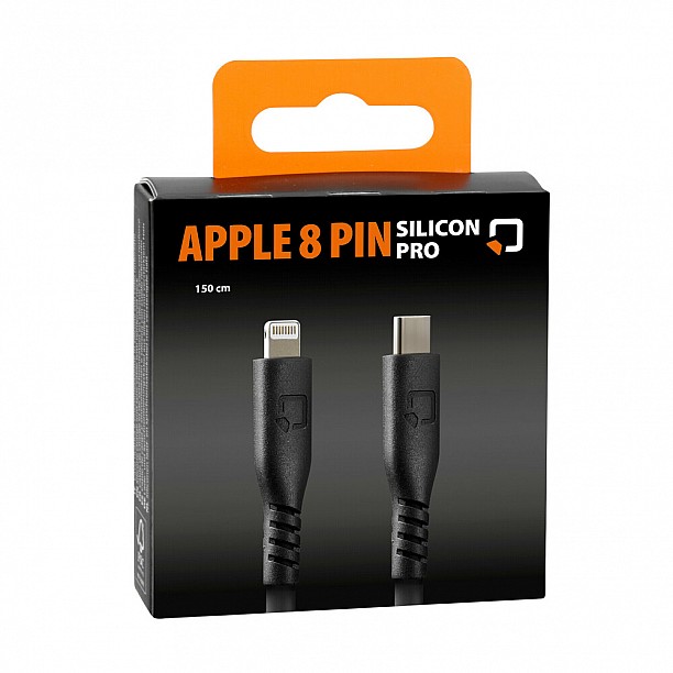 Optiline siliconen laad en synchronisatiekabel USB C -> Apple 8pin - 150cm met verstevigde hals Optiline siliconen laad en synchronisatiekabel USB C -> Apple 8pin - 150cm met verstevigde hals