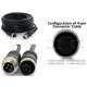 Camera extension cable 10 meter with 4-pins connector (4-p male to 4-p female)