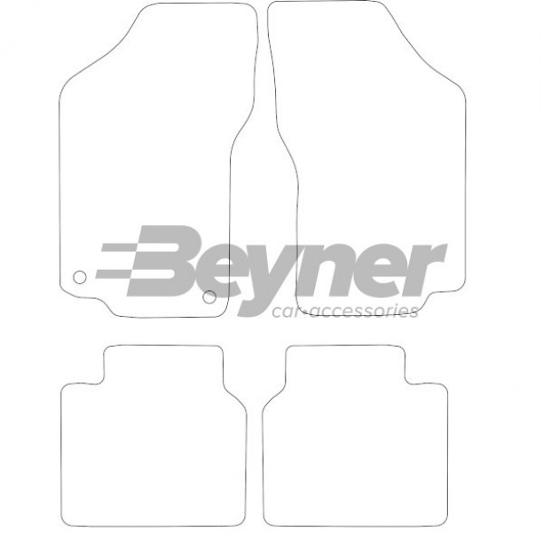 Mattenset Naaldvilt (Zwart) Fiat Tipo 1987-1996 (1St) Mattenset Naaldvilt (Zwart) Fiat Tipo 1987-1996 (1St)