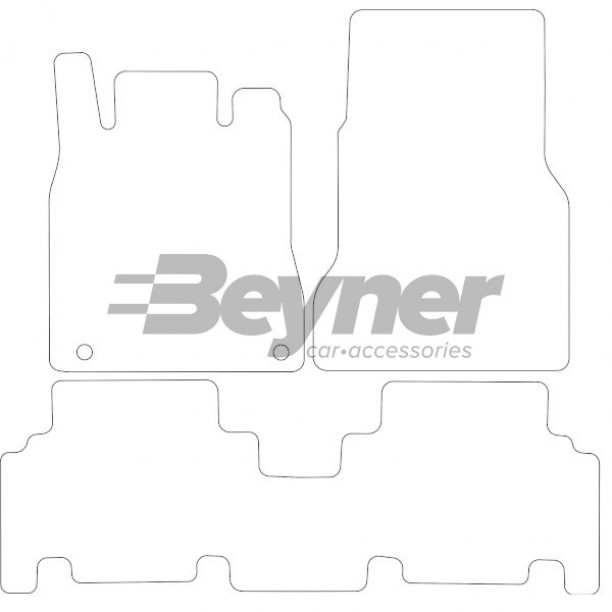 Mattenset Naaldvilt (Zwart) Mercedes Benz Vaneo 2002-2006 (1St) Mattenset Naaldvilt (Zwart) Mercedes Benz Vaneo 2002-2006 (1St)