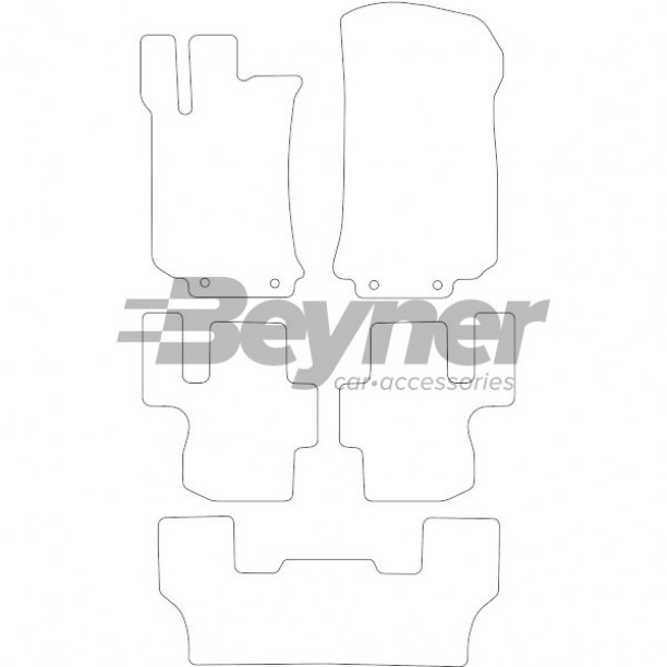 Mattenset Velours (Donkergrijs) Mercedes Benz R-Klasse W251 2005-2010 (1St) Mattenset Velours (Donkergrijs) Mercedes Benz R-Klasse W251 2005-2010 (1St)