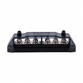 Distribution blok 3x red M8, 3x black M8