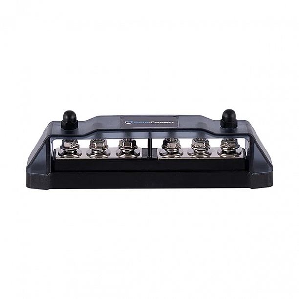 Distribution blok 3x red M8, 3x black M8 Distribution blok 3x red M8, 3x black M8