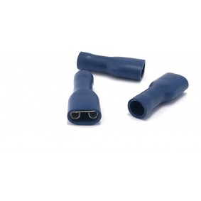 Kabelverbinder geïsoleerd Female blauw 6.3 mm / 1.5 - 2.5 mm² / A: 6.3mm - B: 0.8mm (100 stuks)
