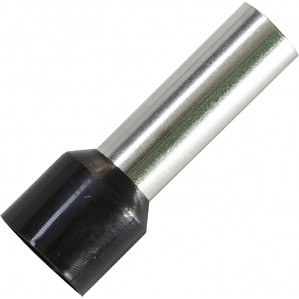 Adereindhuls voor kabelmaat: 16 mm² met zwarte isolatie Adereindhuls voor kabelmaat: 16 mm² met zwarte isolatie