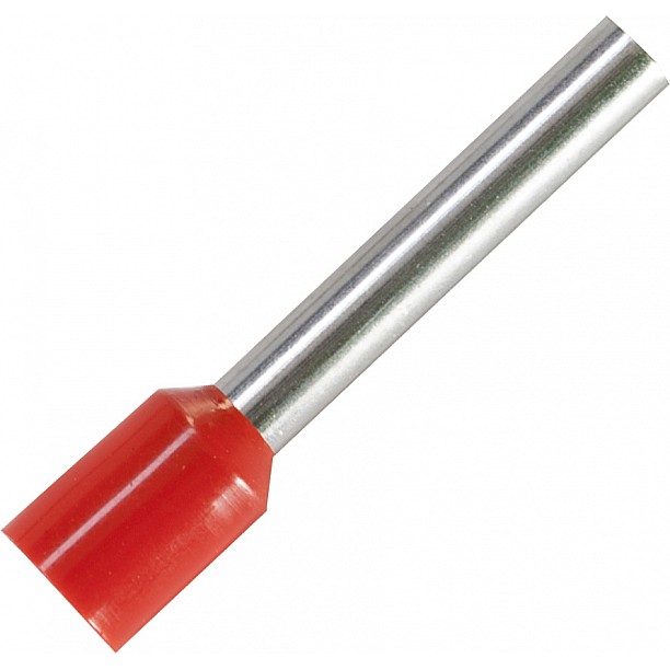 Adereindhuls voor kabelmaat: 4.0 mm² met rode isolatie