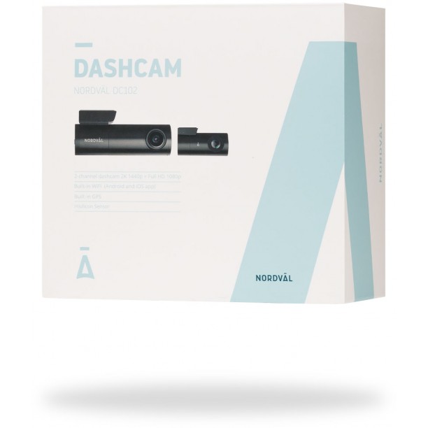 Nordväl DC102 2CH Dashcam 2K + GPS + Wi-Fi 32GB Nordväl DC102 2CH Dashcam 2K + GPS + Wi-Fi 32GB