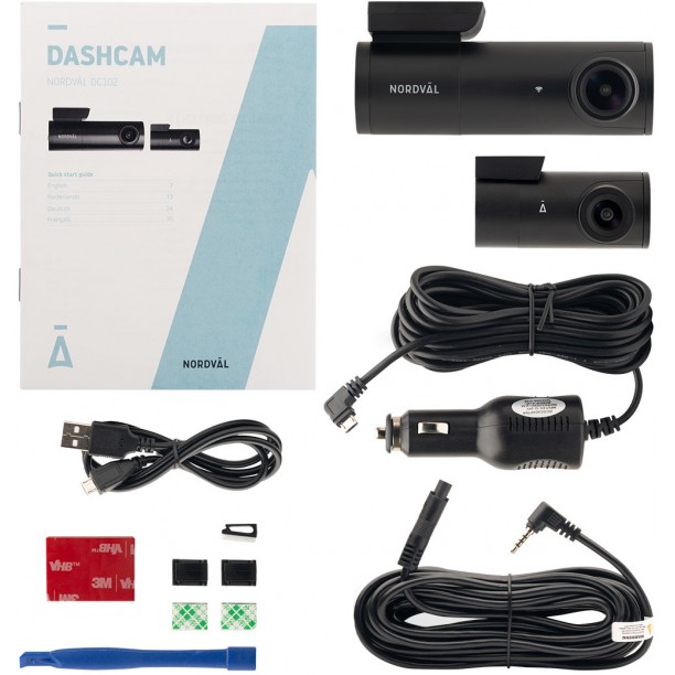 Nordväl DC102 2CH Dashcam 2K + GPS + Wi-Fi 64GB