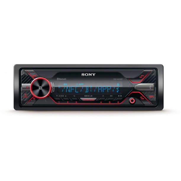 Sony DSX-A416BT 1-DIN Autoradio, Bluetooth, NFC, USB & AUX, handsfree bellen en microfoon