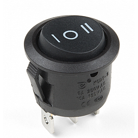 wipschakelaar rond 20 mm aan-uit-aan 12V 10A onverlicht in blister