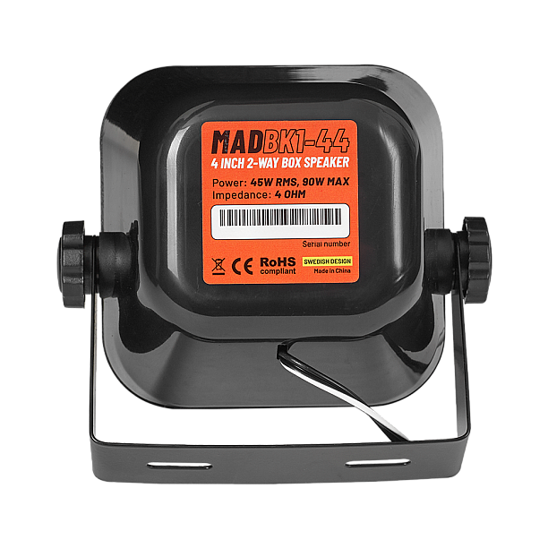 GAS MAD BK1-44 2-way box speaker - black, opbouwspeaker 10cm GAS MAD BK1-44 2-way box speaker - black, opbouwspeaker 10cm