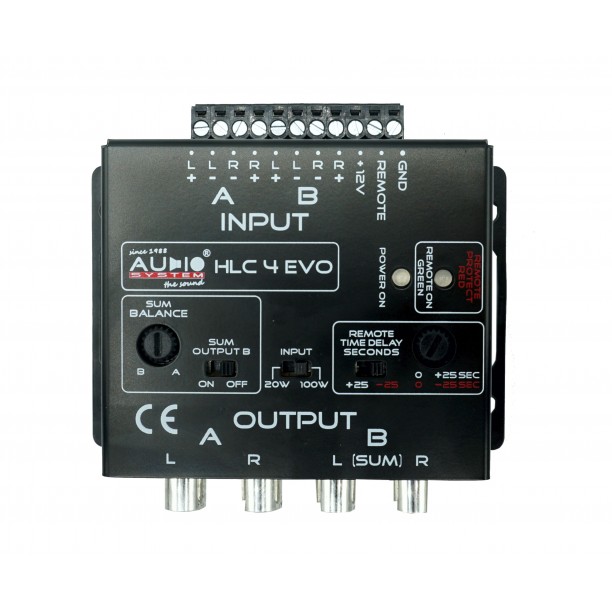 AUDIO SYSTEM 4-weg high-low adapter voor OEM radio's AUDIO SYSTEM 4-weg high-low adapter voor OEM radio's