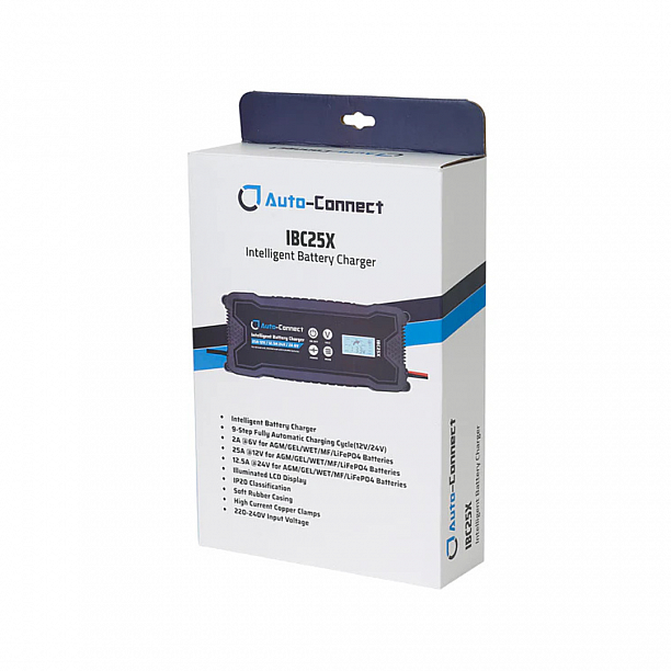 Slimme accu lader 25A/ druppel lader, 12V/24V/6V Slimme accu lader 25A/ druppel lader, 12V/24V/6V