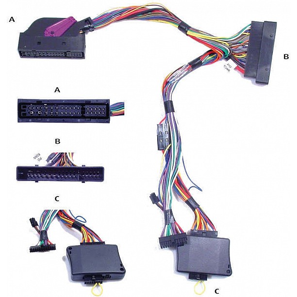 Audio2Car Audi A6 2004-2011met Bose 6000 system 13 speakers (versterker links achterin)