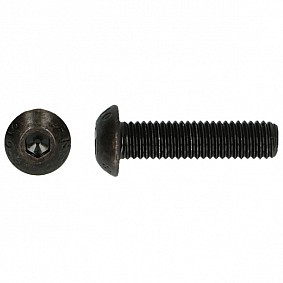 Schroef zwart M4 x 10mm, 6kant inbus, 100stuks